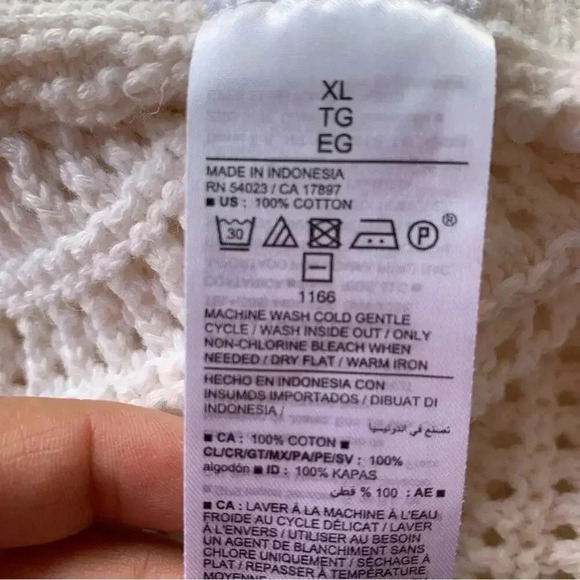 Creme De La Creme Open Weave Swim Coverup Shorts Size XL - Picture 6 of 7